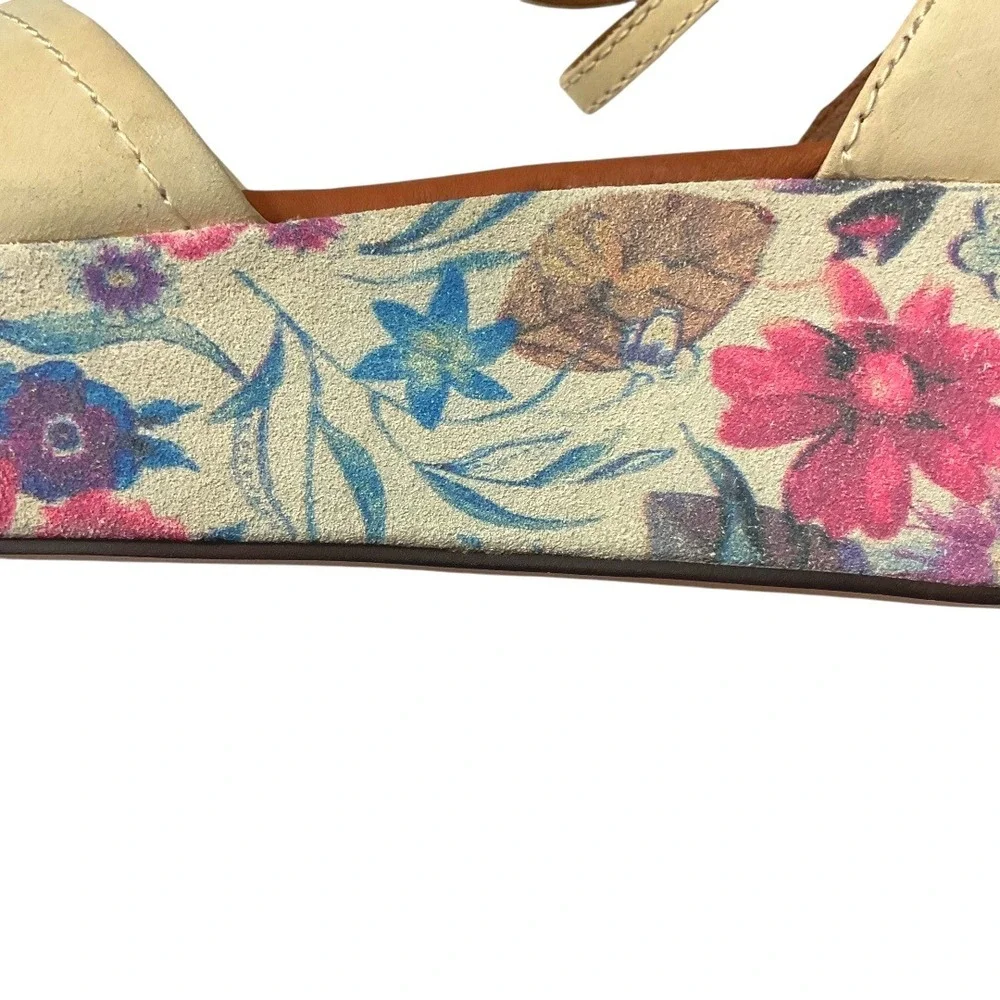 Gee Wawa Anthropologie Women's Daisy Floral Platform Shoes Ankle Strap Size‎ 6